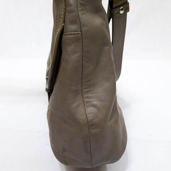 COACH H1294-F19580 Leather Brown Grey Satchel Shoulder Bag - Picture 4 of 7